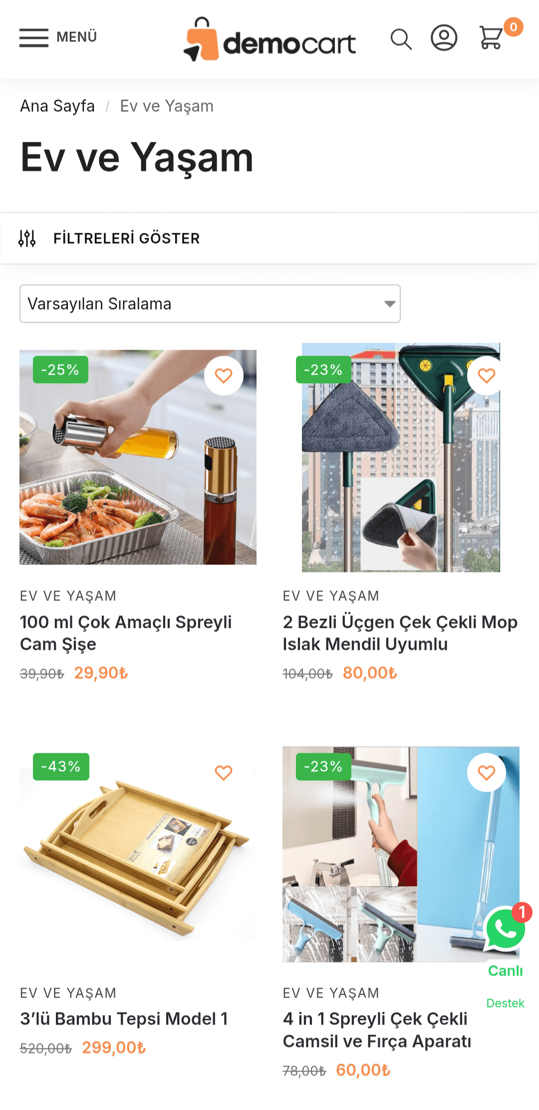 E-Ticaret Mağaza Ekran Görüntüsü 3