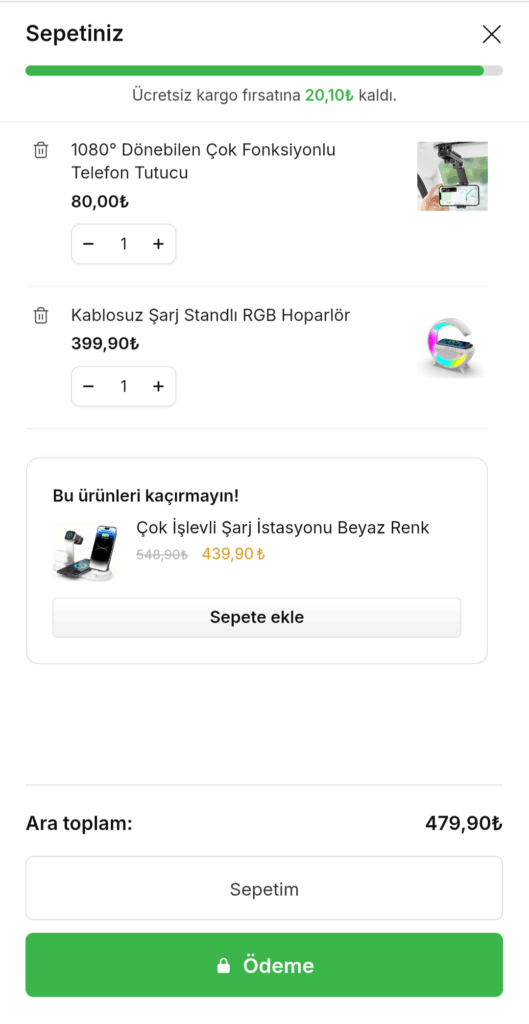 E-Ticaret Mağaza Ekran Görüntüsü 6