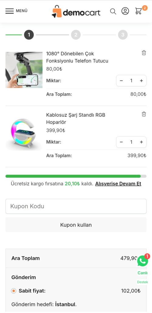 E-Ticaret Mağaza Ekran Görüntüsü 7